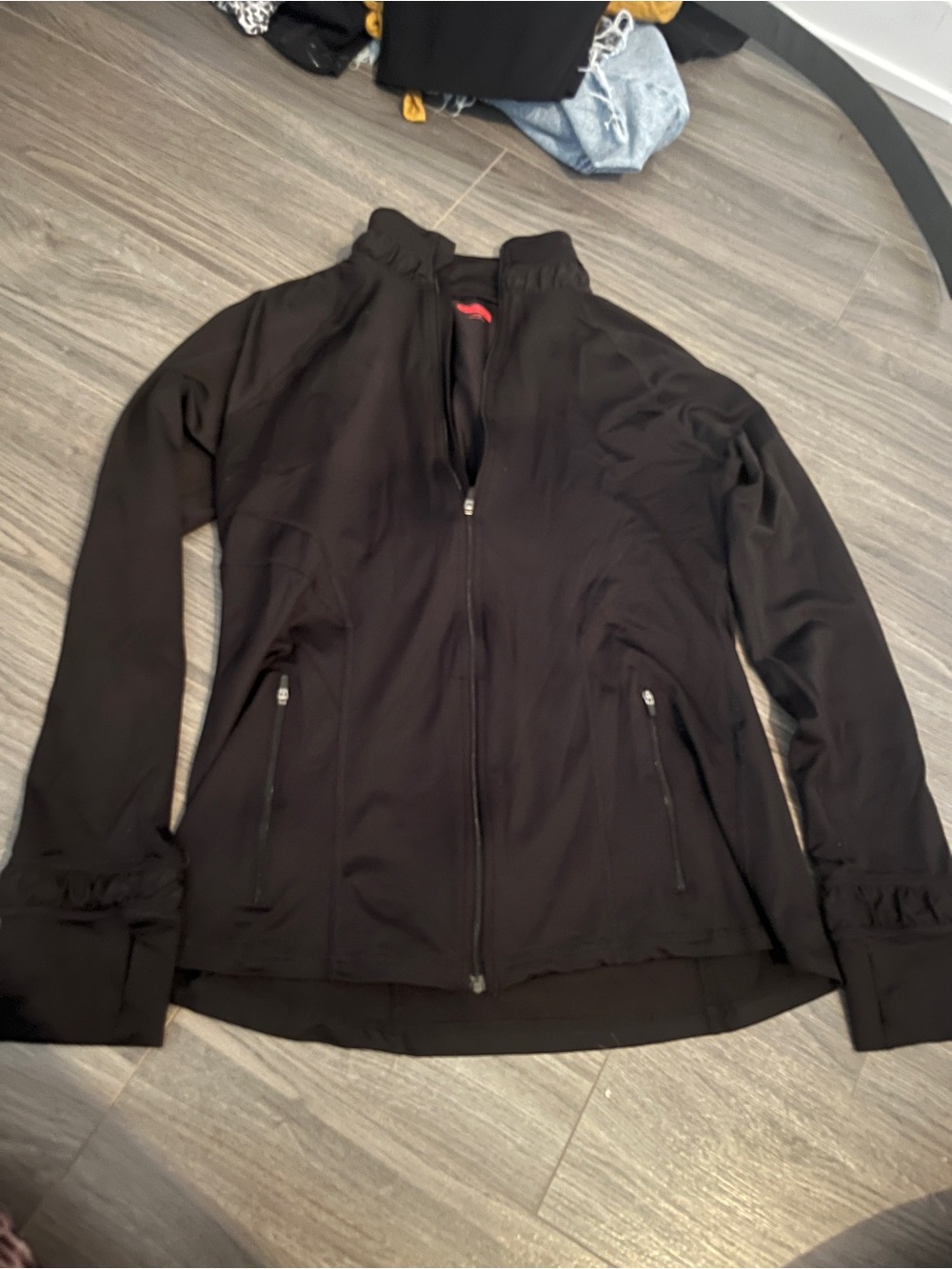Black Women’s Zip-Front sweater athletic